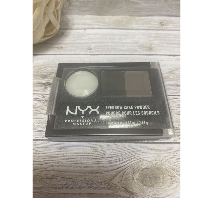 Набір тіней для брів NYX Cosmetics Eyebrow Cake Powder (2 відтінки та віск)