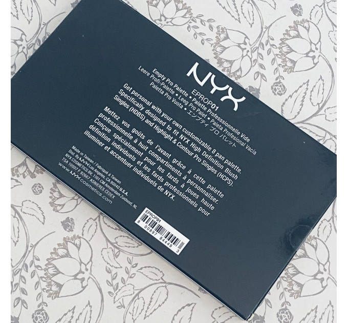 Палетка-рефіл для пудр та рум'ян NYX Cosmetics Empty Custom Pro Palette 01 (на 8 рефілів)