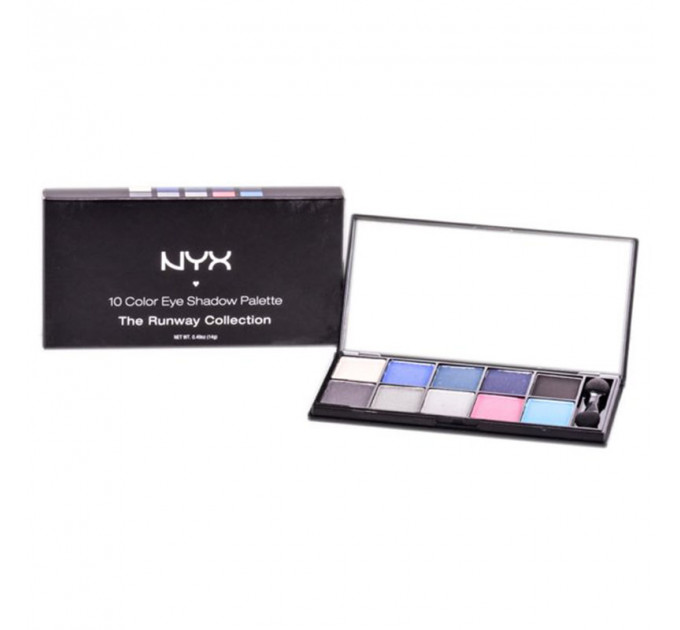 Палітра тіней NYX Cosmetics Runway Collection 10 Color Eye Shadow Palette Super Model (10 відтінків)