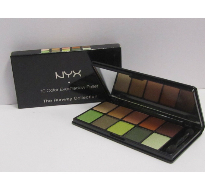 Палитра теней NYX Cosmetics Runway Collection 10 Color Eye Shadow Palette Secret World (уценка, тестер)