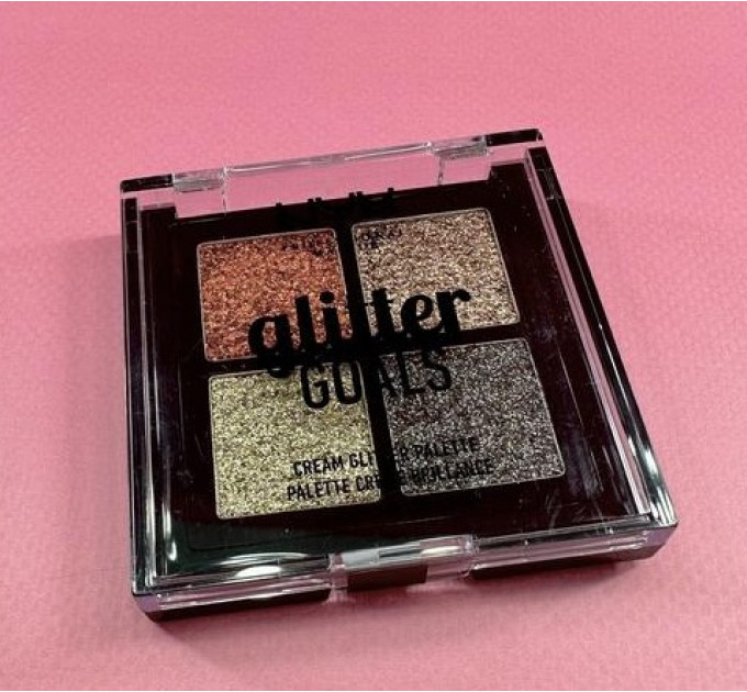 Палетка кремових гліттерів для макіяжу NYX Professional Makeup Glitter Goals Cream Quad Palette Galactica (GGCQP02)