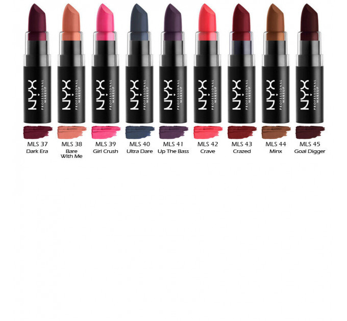 Набір матових помад для губ NYX Cosmetics Matte Lipstick (45 шт)