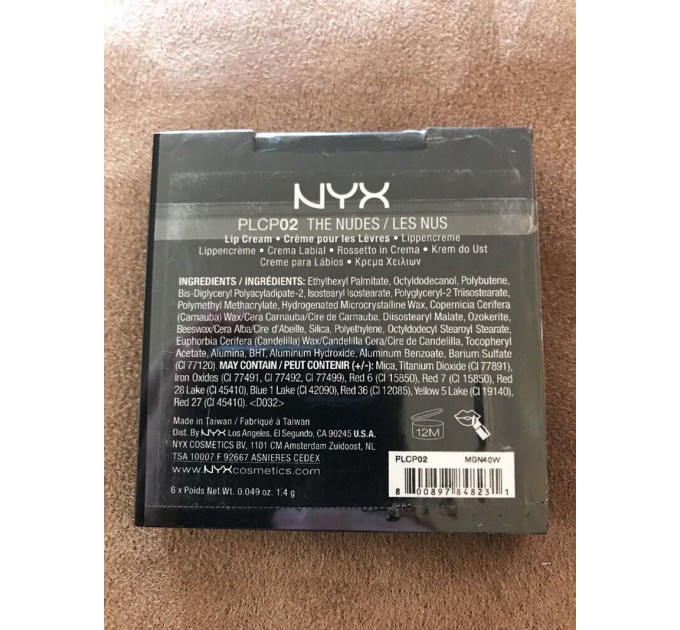 Палітра помад для губ NYX Cosmetics PRO Lip Cream Palette (6 відтінків)