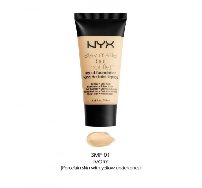 Тональна основа NYX Cosmetics Stay Matte But Not Flat Liquid Foundation (35 мл)