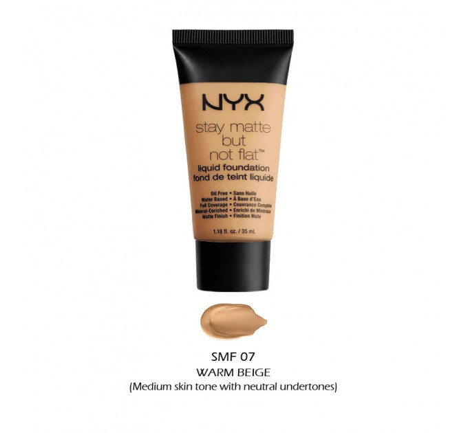 Тональна основа NYX Cosmetics Stay Matte But Not Flat Liquid Foundation (35 мл)