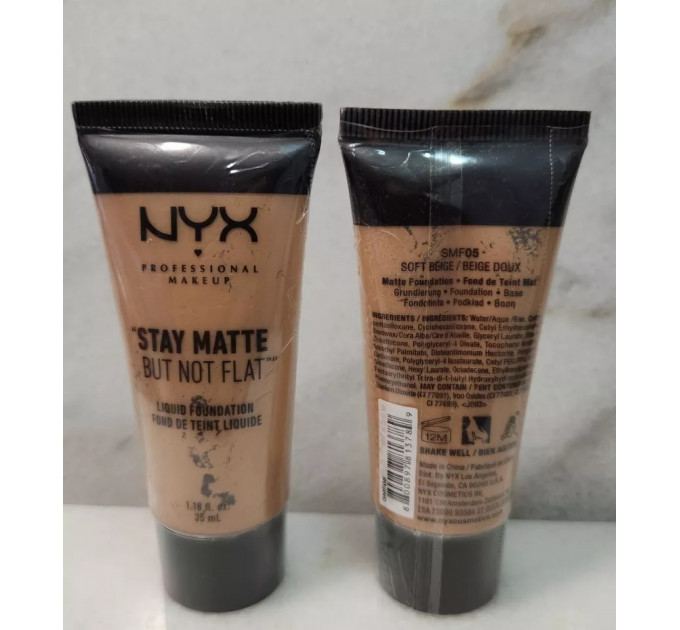 Тональна основа NYX Cosmetics Stay Matte But Not Flat Liquid Foundation (35 мл)