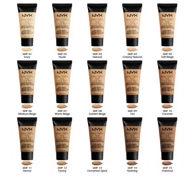 Тональна основа NYX Cosmetics Stay Matte But Not Flat Liquid Foundation (35 мл)