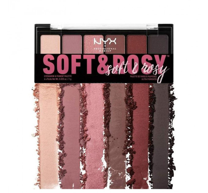 Палитра теней NYX Cosmetics Soft Rosy Eyeshadow Palette (6 відтінків)