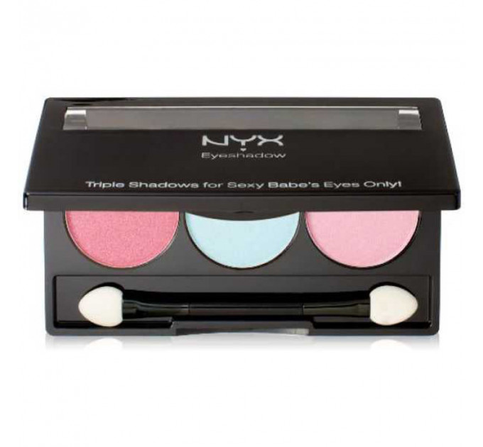 Палитра теней NYX Cosmetics Trio Eye Shadow Cherry/Cool Blue/Hot Pink (3 оттенка)