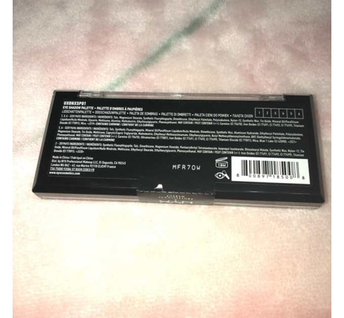 Палетка теней для век NYX Cosmetics Ulta Beauty XO Limited Edition (6 оттенков)