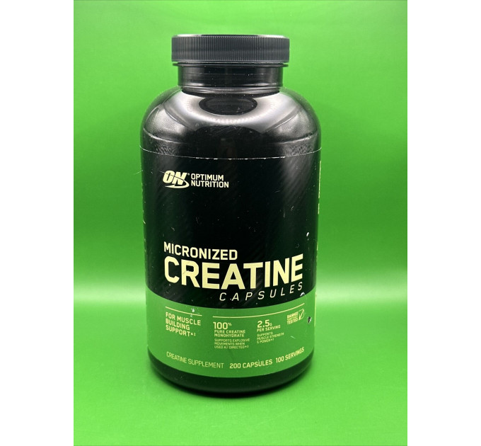 Мікронізований креатин Optimum Nutrition в капсулах 2,5 г