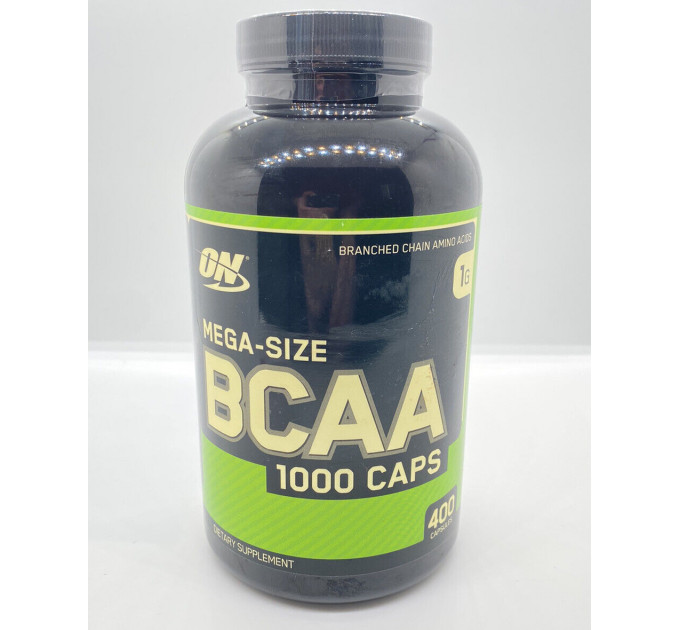 Аминокислота Optimum Nutrition BCAA 1000 Caps Mega-Size 400 капсул