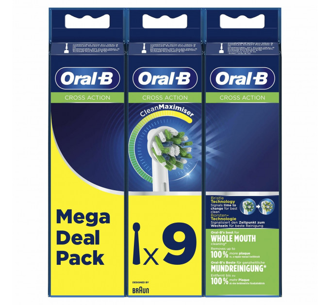Сменные насадки Oral B Cross Action EB 50 White 9 шт