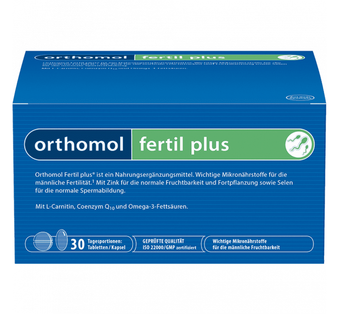 Чоловічі вітаміни Orthomol Fertil Plus під час планування вагітності 30 шт