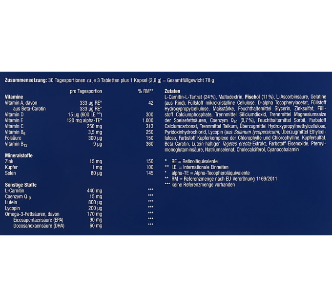 Чоловічі вітаміни Orthomol Fertil Plus під час планування вагітності 30 шт