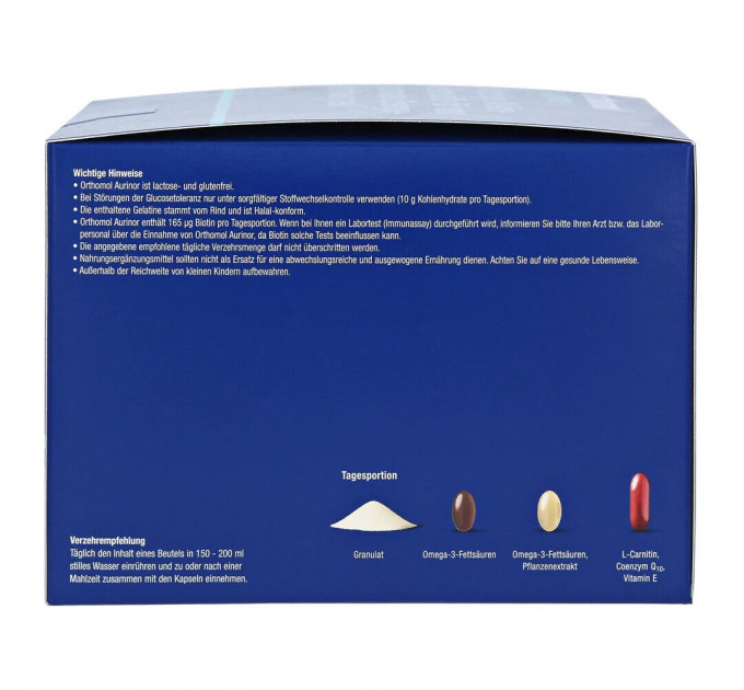 Вітамінний комплекс для покращення метаболізму Orthomol Aurinor (капсули та гранули на 30 днів прийому)