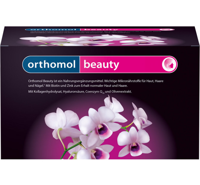 Витаминно-минеральный комплекс Orthomol Beauty (Ортомол Бьюти) питьевая бутылочка с суспензией для волос ногтей кожи (30 бутылочек на 30 дней)