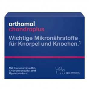 Вітаміни для хрящів і кісток Orthomol Chondroplus (капсули та гранули 30 порцій)