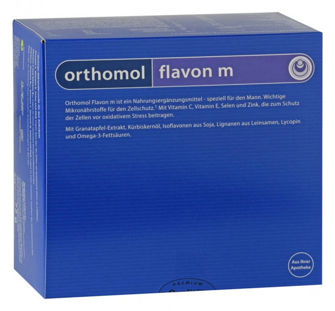 Вітаміни для чоловіків для передміхурових залоз Orthomol Flavon M (капсули на 30 днів) 