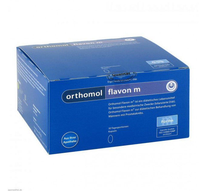 Вітаміни для чоловіків для передміхурових залоз Orthomol Flavon M (капсули на 30 днів) 