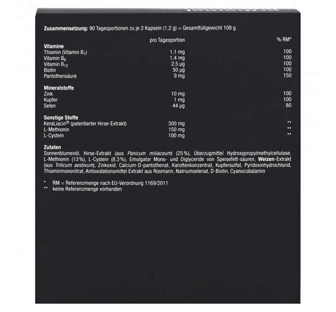 Вітамінний комплекс для зміцнення та покращення росту волосся Orthomol Hair Intense (180 капсул на 90 днів)