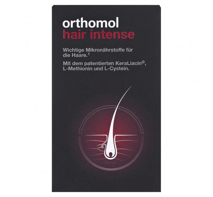 Вітамінний комплекс для зміцнення та покращення росту волосся Orthomol Hair Intense (60 капсул на 30 днів)