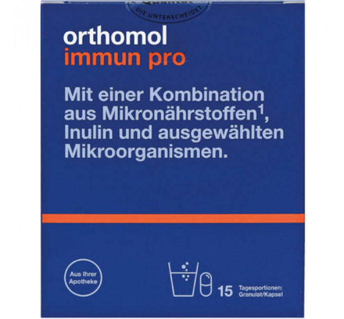 Витамины для стабилизации и нормализации работы желудочно-кишечной системы Orthomol Immun Pro (гранулы и капсулы на 30 дней)