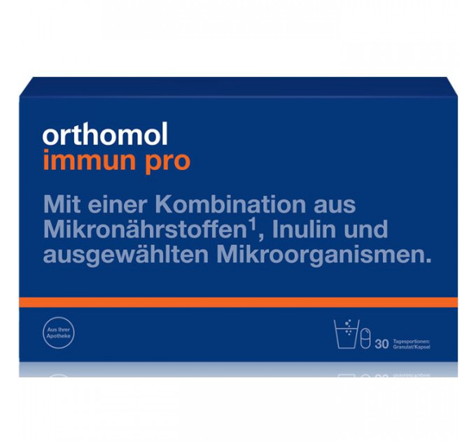 Вітаміни для стабілізації та нормалізації роботи шлунково-кишкової системи Orthomol Immun Pro (гранули та капсули на 30 днів)