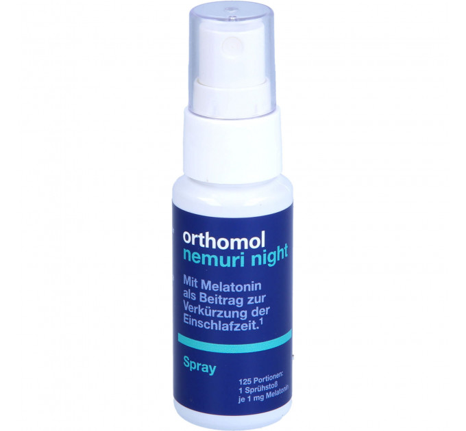 Витамины для улучшения сна Orthomol Nemuri night в форме спрея (25 мл на 125 распылений)