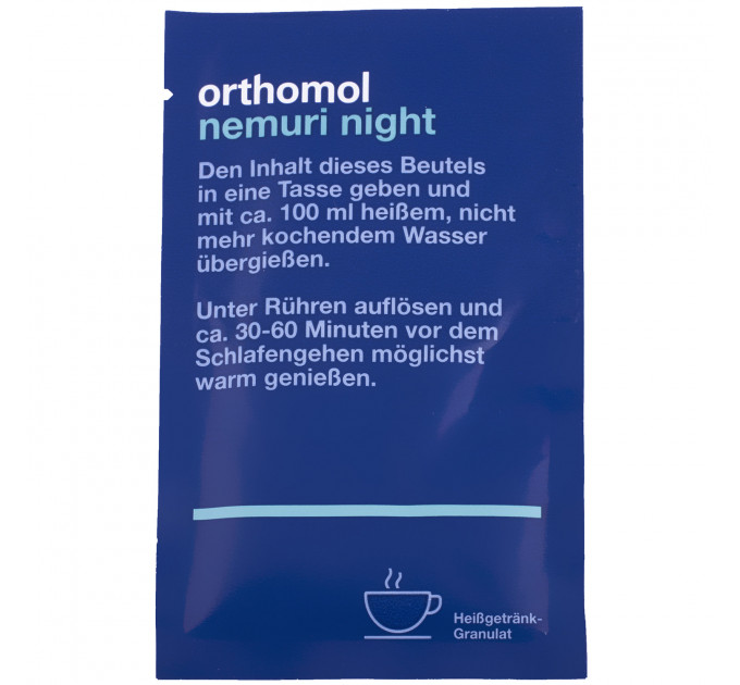 Вітаміни для покращення сну Orthomol Nemuri night у формі розчинного напою (30 пакетиків на 30 днів)