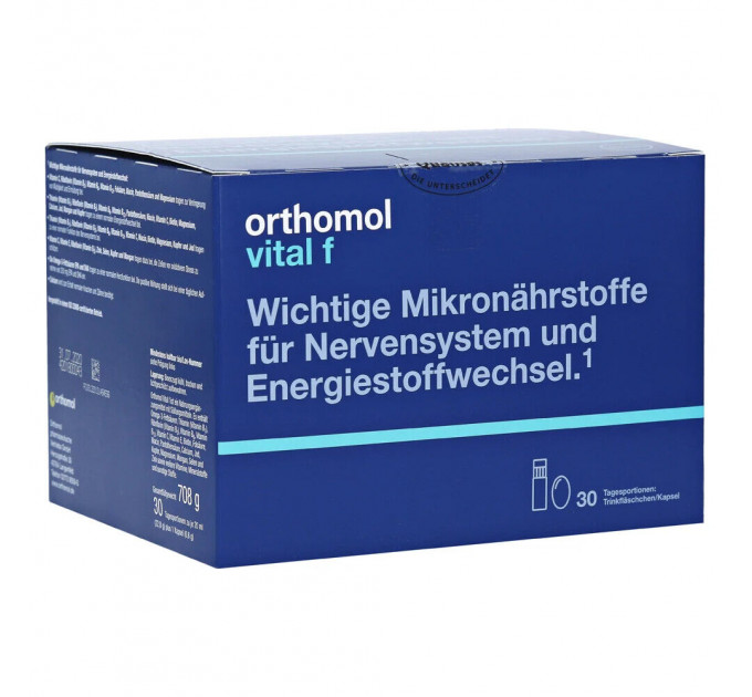 Витамины для женщин Orthomol Vital F (питьевая суспензия и капсулы) курс на 30 дней