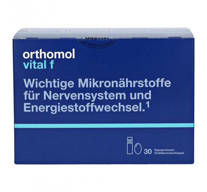 Витамины для женщин Orthomol Vital F (питьевая суспензия и капсулы) курс на 30 дней