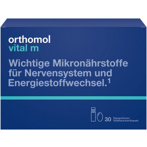 Вітаміни для чоловіків Orthomol Vital M (питна суспензія та капсули на 30 днів)