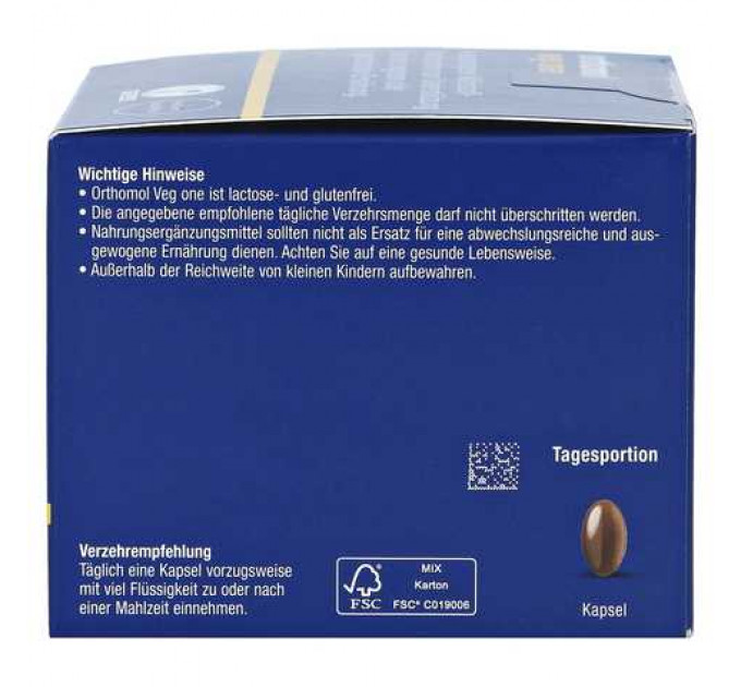 Вітамінний комплекс для веганів Orthomol Veg One (30 капсул на 30 днів)