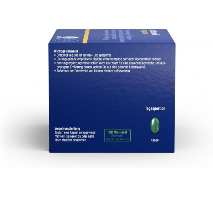 Вітамінний комплекс для веганів Orthomol Veg One (30 капсул на 30 днів)