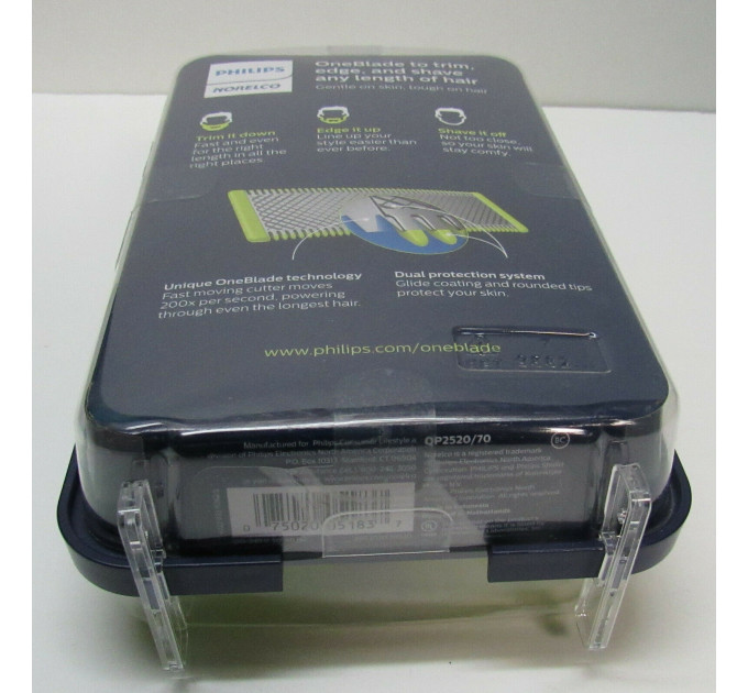 Чоловіча електробритва-триммер Philips Norelco OneBlade Hybrid QP2520/70 з акумулятором