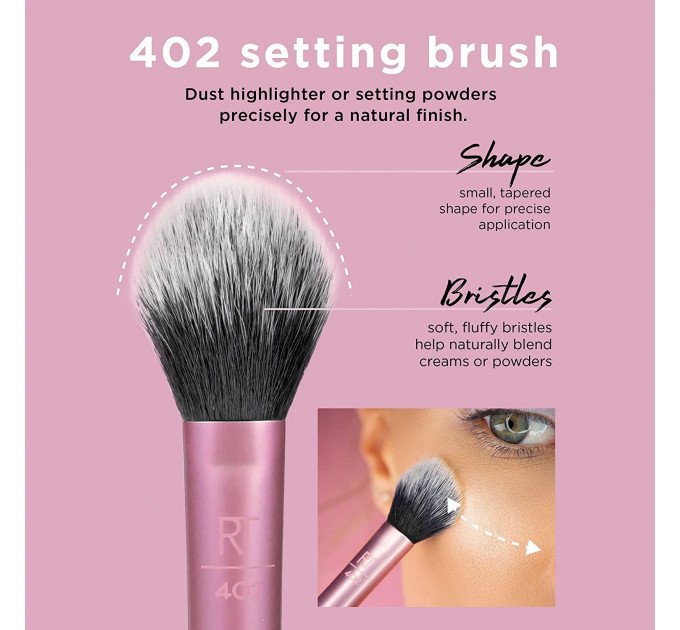 Пензель для хайлайтера Real Techniques (Реал Технікс) Setting Brush RT402 (без коробки)