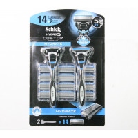 Бритва чоловіча Schick Hydro 5 Custom Hydrate (2 станки і 14 запасних картриджів)