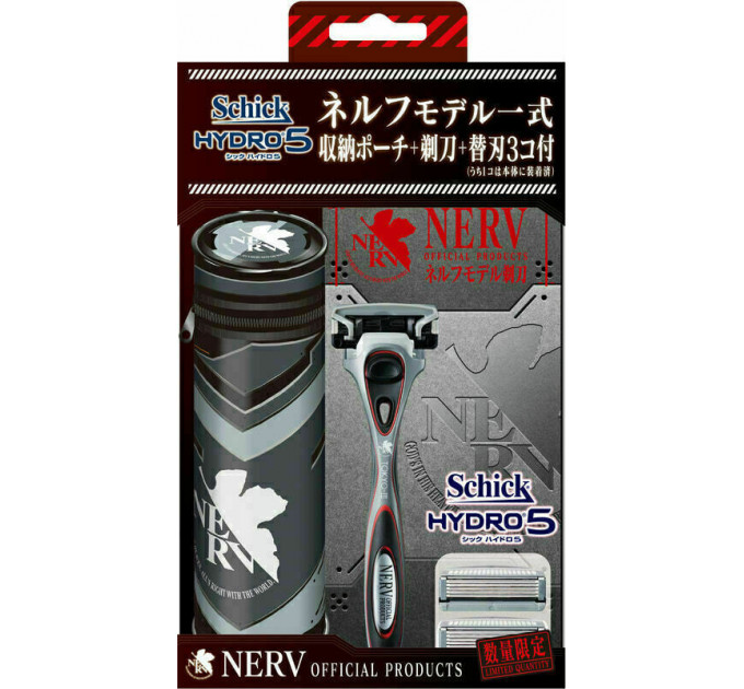 Набір для гоління Schick Hydro 5 Neon Genesis Evangelion (станок + 3 картриджі + дорожній чохол)