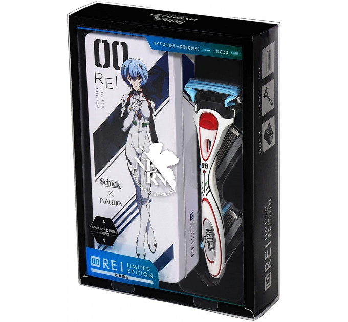 Набір для гоління Schick Hydro 5 Neon Genesis Evangelion REI (станок + 3 картриджі + дорожній чохол)