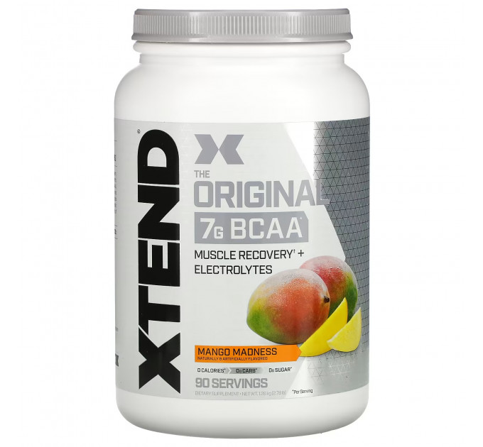 Комплекс амінокислот Scivation XTEND 7g BCAA Mango Madness 90 порцій зі смаком манго (1,26 кг)