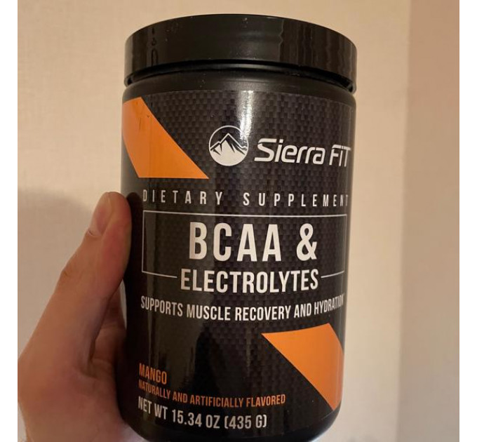 Пищевая добавка Sierra FIT ВСАА и электролиты (BCAA & Electrolytes 7G BCAAs) со вкусом манго 435 г