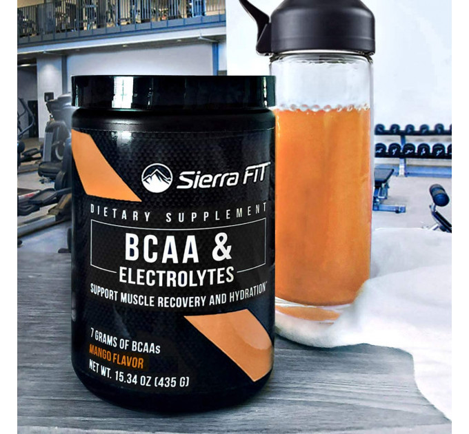 Пищевая добавка Sierra FIT ВСАА и электролиты (BCAA & Electrolytes 7G BCAAs) со вкусом манго 435 г