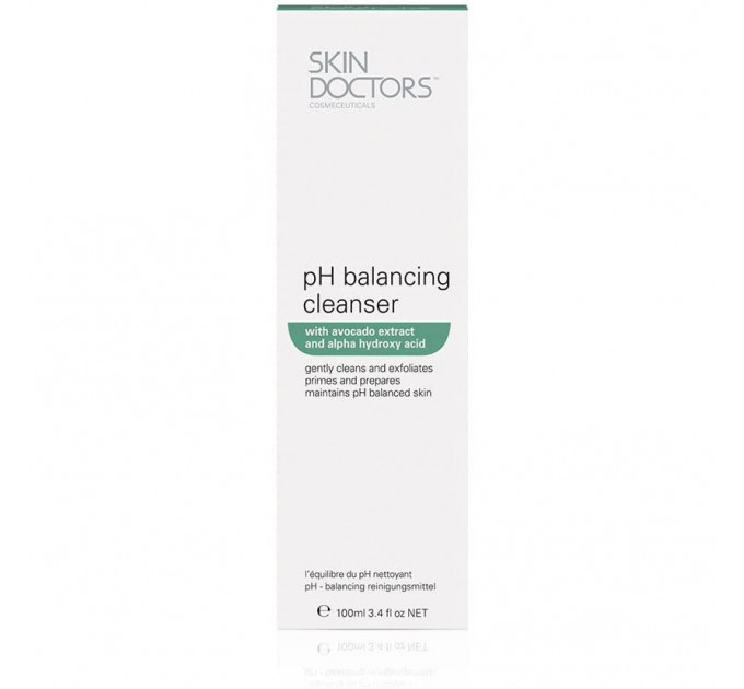 Очищающее средство для лица Skin Doctors PH Balancing Facial Cleanser, с экстрактом авокадо, молочной кислотой и альфа-гидроксикислотой