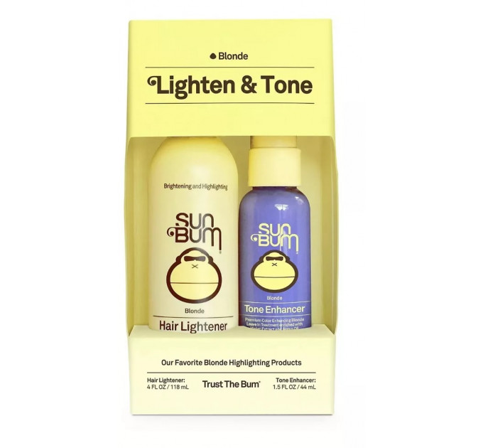 Набір для світлого волосся Sun Bum Lighten and Tone (освітлювальний спрей 118 мл і нейтралізатор жовтизни 44 мл)