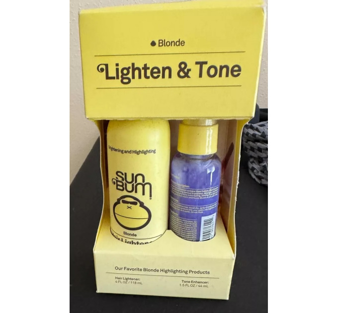 Набір для світлого волосся Sun Bum Lighten and Tone (освітлювальний спрей 118 мл і нейтралізатор жовтизни 44 мл)