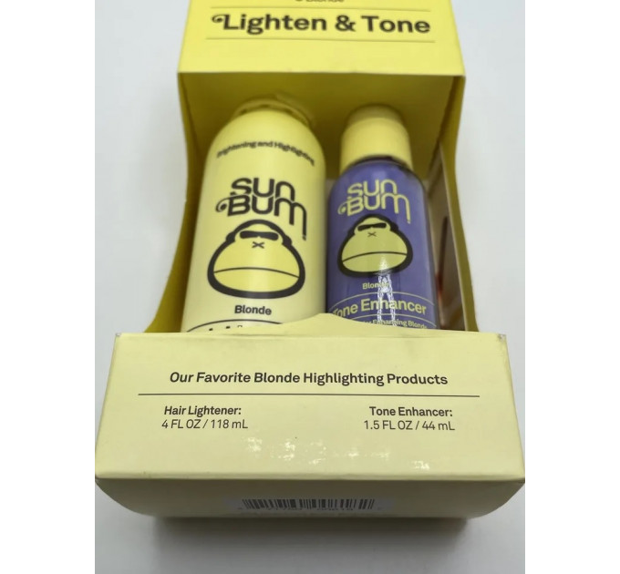Набір для світлого волосся Sun Bum Lighten and Tone (освітлювальний спрей 118 мл і нейтралізатор жовтизни 44 мл)