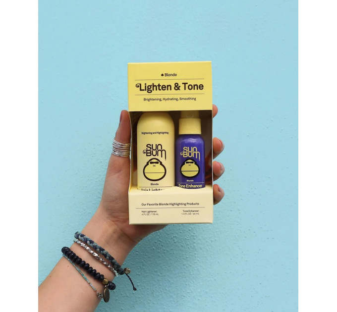 Набір для світлого волосся Sun Bum Lighten and Tone (освітлювальний спрей 118 мл і нейтралізатор жовтизни 44 мл)
