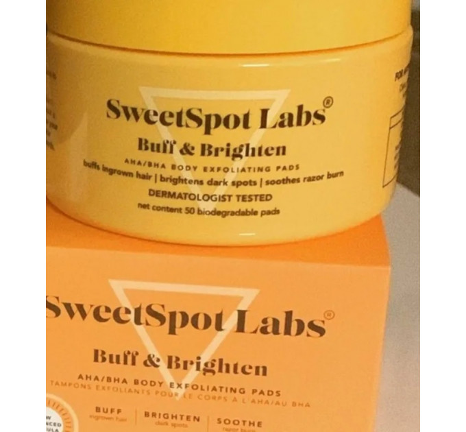 Відлущуючі подушечки SweetSpot Labs від вростання волосся та подразнення після гоління Buff & Brighten 50 шт