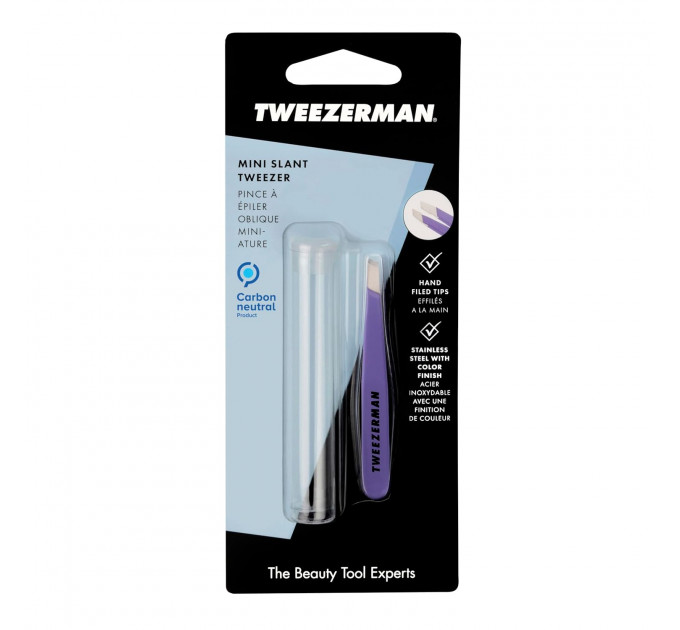 Пінцет для брів Tweezerman Mini Slant Tweezer Blooming Lilac (7 см)